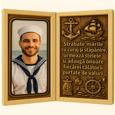 Carti Pe Lemn - Tablou Personalizat din Lemn Tip Carte pentru Marinari