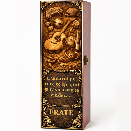 Cutii Vin Mahon - Cutie cadou cu vin personalizat pentru frate