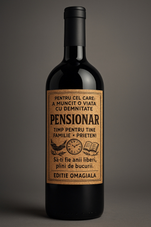 Cutie vin personalizată din lemn – cadou de lux pensionare [2]