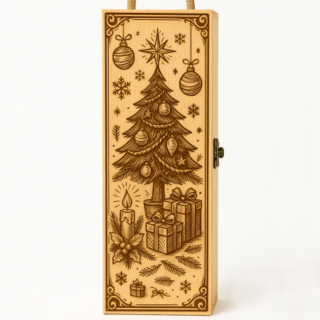 Cutie vin din lemn – cadou de lux pentru Crăciun [1]
