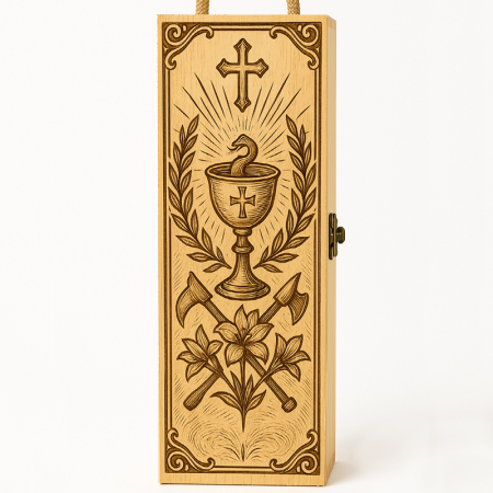 Cutie vin din lemn – cadou de Sfântul Ion [1]