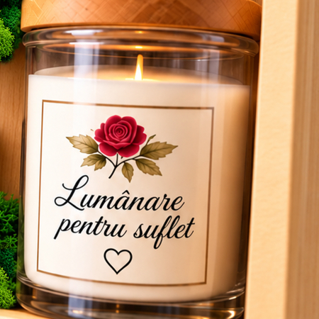 Cadou Farmacistă Personalizat – Cutie Lemn cu Ceas,Lumanaresi Licheni [3]