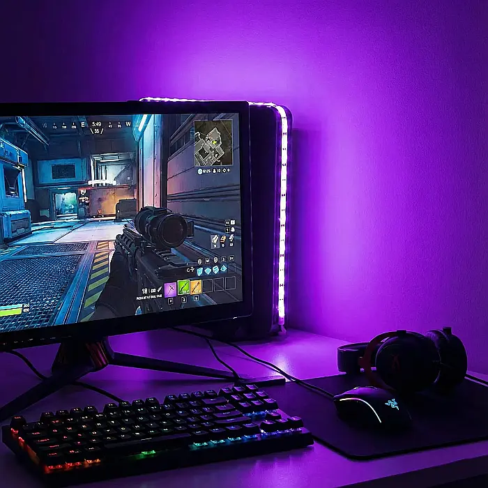 Bandă LED pentru Televizor – 5 m, Lumini Ambientale Multicolore RGB, Telecomandă Inclusă și Moduri Dinamice: Atmosferă de Cinema în Livingul Tău [4]