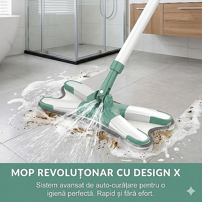 Laveta din Microfibră cu Mâner Reglabil și Cap Pivotant 360° – Curățare Eficientă, Ultra Absorbantă, Ideală pentru Suprafețe Mari și Zone Dificil de Atins [3]