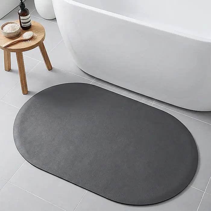 Covoraș Absorbant Uscare Rapidă 60x40 cm - Piele Nappa și Cauciuc Antiderapant, Lavabil, Flexibil, Ideal pentru Baie, Dormitor, Hol sau Bucătărie [4]