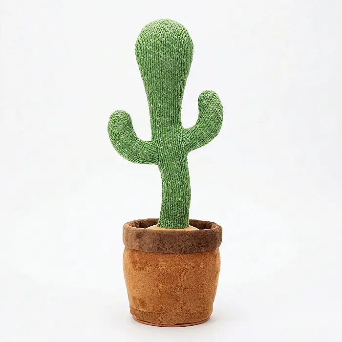 Jucărie Interactivă Cactus Dansator de Pluș – Muzică și Mișcare, Alimentare USB, 12 cm, Cadou Amunzant Copii [4]