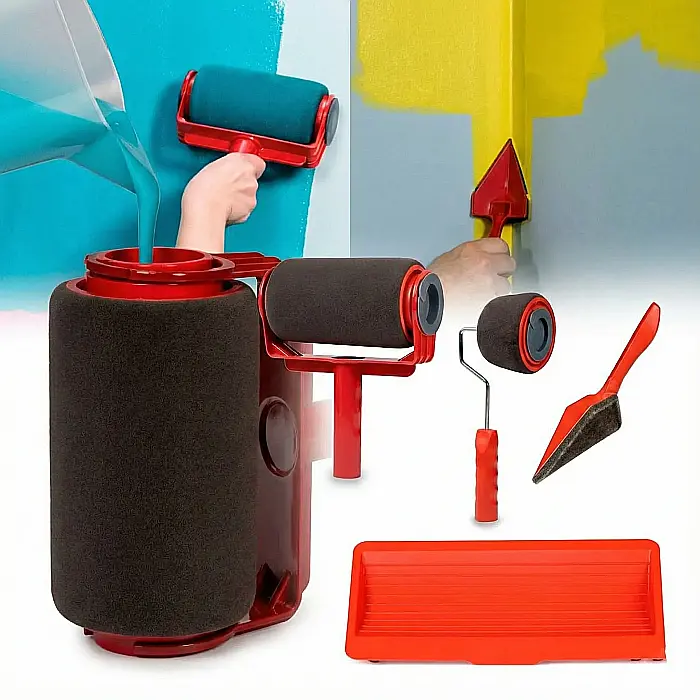 Set Trafalet Paint Racer cu Rezervor Integrat și Accesorii pentru Colțuri: Vopsire Profesională, Fără Stropi și Fără Efort [4]