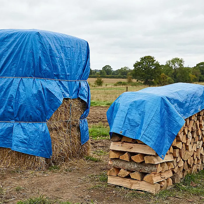 Prelată Impermeabilă 5m x 6m – 30 mp, Polietilenă Rezistentă la UV și Îngheț, Cu Inele Metalice pentru Fixare, Ideală pentru Auto, Agricultură și Construcții [2]