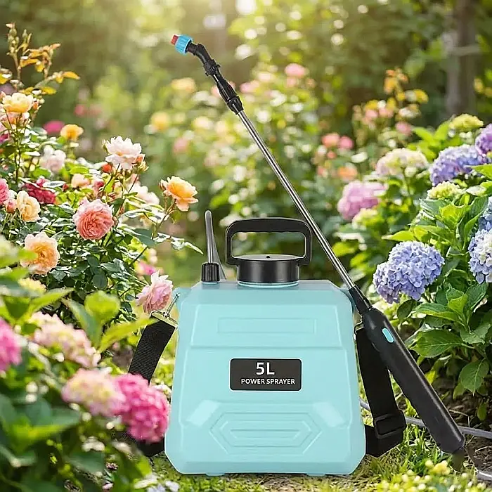 Pulverizator Electric Automat 5L – Reîncărcabil USB, Pistol cu Duză Reglabilă (Ceață/Jet), Curea de Umăr Ergonomică și Funcționare Continuă: Hidratare și Protecție de Elită pentru Grădină, Gazon și Se [2]