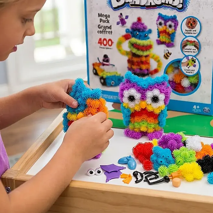 Set de Creație tip Bunchems 400 piese – 36 Accesorii Speciale, Construcție 3D Fără Lipici, Dezvoltare Cognitivă și Curățenie Magică: Universul Creativității Nelimitate și al Distracției Educative pent [2]