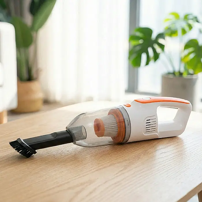 Aspirator Vertical fără Fir cu Baterie Li-Ion 2000 mAh – Putere 120W, Autonomie 1,5h, Rezervor 600 ml, Duze Multiple și Tub Reglabil [2]
