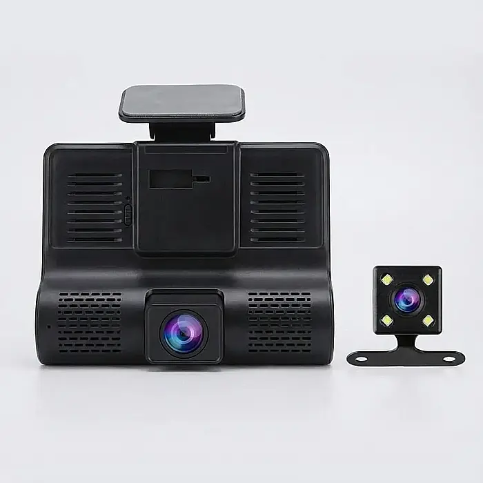 Camera Video Auto Triplă DVR L300-1 Full-HD – 3 Camere (Față, Spate și Interior), Ecran LCD 4 Inch, Unghi Panoramic 170°, Senzor G și Tehnologie WDR: Monitorizare Totală și Siguranță la 360° [2]