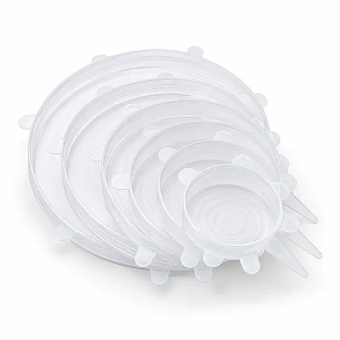 Set 6 Capace Reutilizabile din Silicon Alimentar, Extensibile, pentru Borcane, Boluri și Recipiente [2]