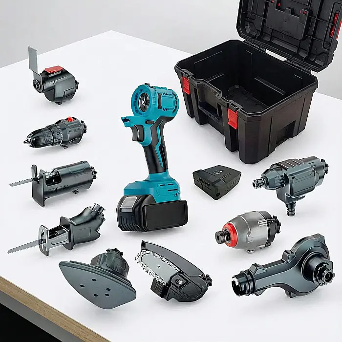Set Multifuncțional de Unelte 21V: Putere și Versatilitate în Construcții și Grădinărit – 11 Unelte într-un Singur Kit [4]