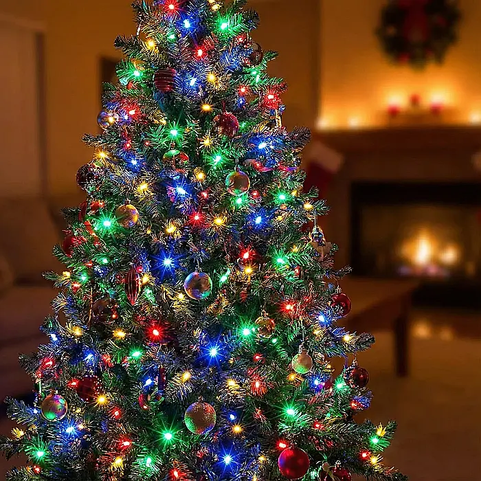 Pachet 4x Instalație de Crăciun Liniară Model 6027 – Total 400 m, 2800 LED-uri Multicolor, Funcție Flash și Rezistență la Apă: Decor Festiv Grandios pentru Casă și Afaceri [2]