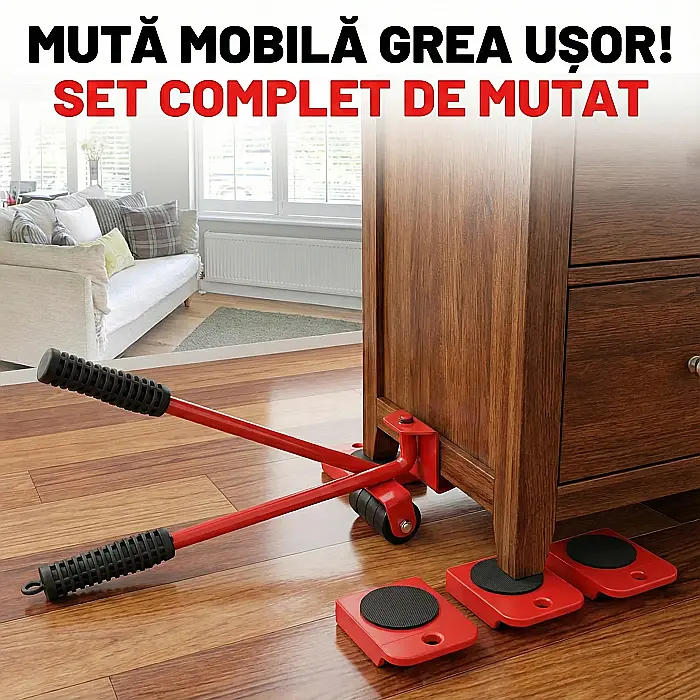 Set Role Profesionale pentru Transport Mobilier: Mută 150 kg cu Efort Minim și Mobilitate 360° [3]