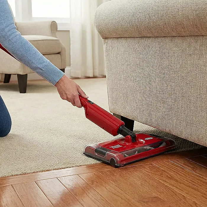Mătură Rotativă Swivel-Sweeper cu Acumulator – Fără Fir, Rotire 360°, 4 Perii Rotative, Autonomie 45 Min, Curățare Podele și Covoare [2]