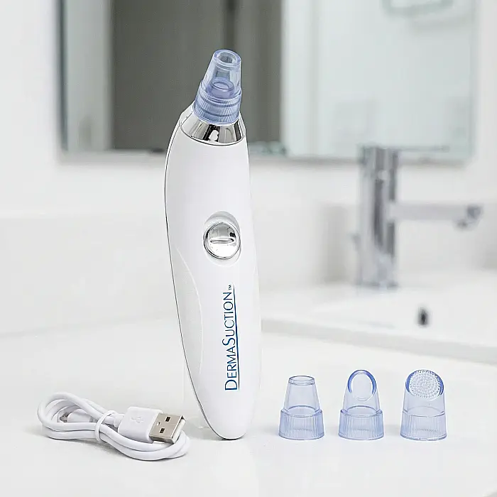 Aspirator Facial Derma Suction – 4 Capete de Curățare, Accesoriu Sonic Peeling și 2 Trepte de Aspirație: Ten Perfect, Fără Puncte Negre și Sebum [4]