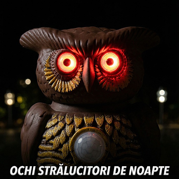 Aparat Anti-Dăunători în Formă de Bufniță, cu Senzor de Mișcare [2]