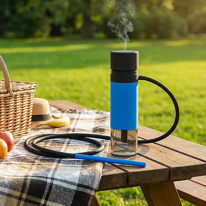 Mini Narghilea Portabilă pentru Mașină – Set Complet cu Bol, Furtun de Silicon și Suport Carbuni, Design Compact și Elegant, Ideal pentru Călătorii și Outdoor [2]