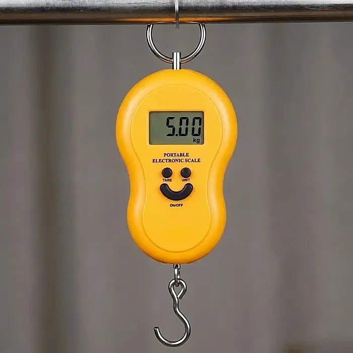 Cântar Electronic Portabil de Mână – Capacitate 40 kg, Afișaj Digital LCD, Funcție TARE și Design Ultra-Compact: Precizie și Confort pentru Pescuit, Piață și Bagaje de Călătorie [2]