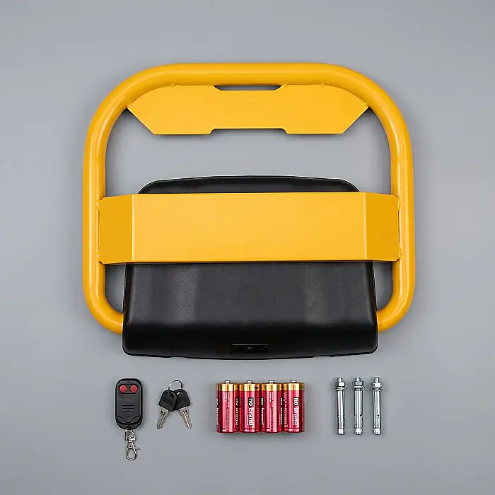 Blocator Automat de Parcare cu Telecomandă – Metal Durabil, Baterie Reîncărcabilă, Rezistent la Intemperii, Design Vizibil Negru/Galben [2]