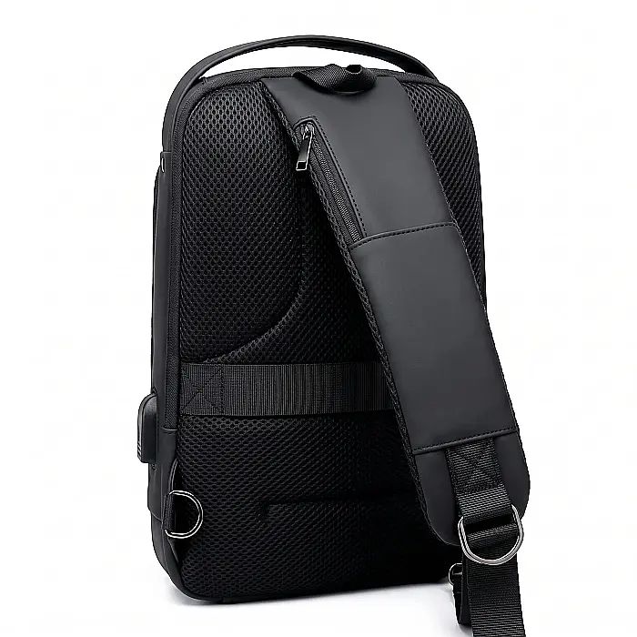 Borsetă de Umăr Fashion din Piele PU – Antifurt cu Cifru, Port USB pentru Powerbank, Rezistentă la Apă, Compartimente Multiple, Dimensiuni 21x32x9 cm [2]