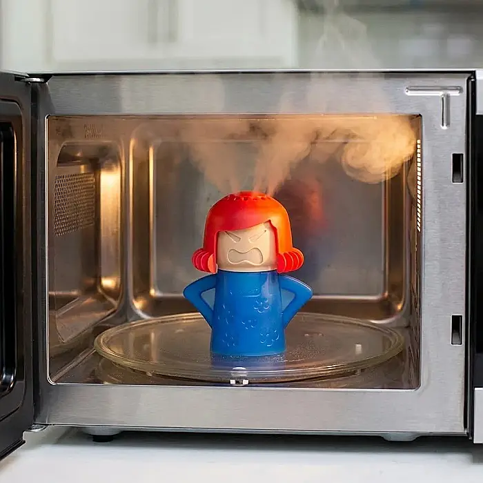 Curățător pentru Cuptor cu Microunde Angry Mama – Dispozitiv cu Abur pentru Îndepărtarea Grăsimii și Mirosurilor, Curățare Naturală Fără Chimicale, Design Amuzant și Reutilizabil: Soluția Rapidă pentr [2]