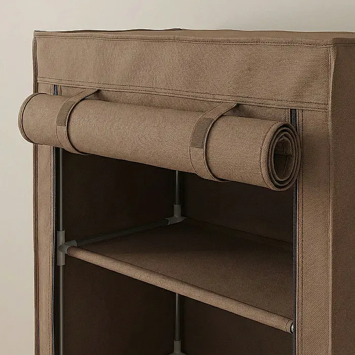 Pantofar Mobil Textil cu 12 Rafturi – Organizator Încălțăminte cu Husă și Fermoar, Protecție Împotriva Prafului, Ideal pentru Hol și Dressing [3]