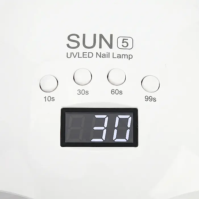 Lampa Profesională Unghii False UV/LED SUN 48W – Double Light Hybrid, 36 LED-uri, Display Digital, Temporizator, Bază Detașabilă, Ideală pentru Manichiură și Pedichiură, Alb [2]