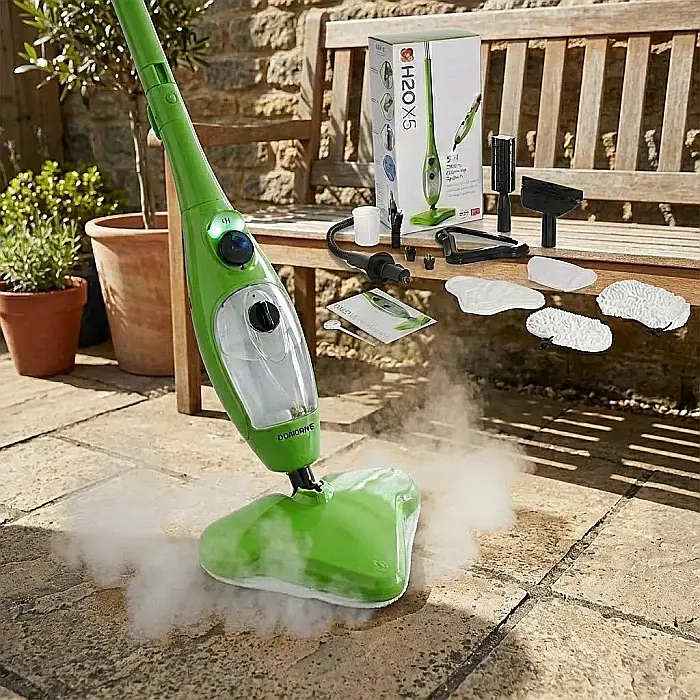 Mop cu Aburi 5 în 1 X5 – Curățare Podele, Covoare, Geamuri și Îmbrăcăminte, Flux Constant de Aburi, Eliminare Acarieni și Bacterii, Accesorii Incluse [2]