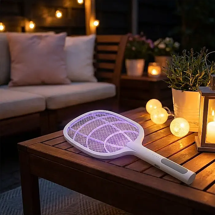 Paletă Electrică Anti-Insecte Reîncărcabilă USB – Design cu 3 Straturi pentru Siguranță, Protecție Ecologică Fără Chimicale și Dimensiuni 50 x 21 cm: Soluția Rapidă și Eficientă împotriva Muștelor și  [2]