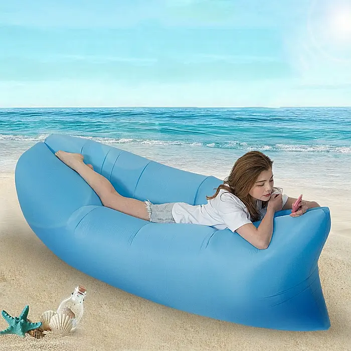 Saltea Gonflabilă LazyBag 240x70 cm – Confortabilă, Rezistentă la Apă, Ușor de Umflat și Transportat, Ideală pentru Plajă, Piscină sau Relaxare în Aer Liber, Include Rucsac Transport [2]