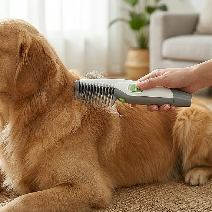 Perie Electrică pentru Îndepărtarea Părului Câini și Pisici Knot Out – Funcție de Tăiere Noduri, Mâner Ergonomic, Blândă și Eficientă pentru Toate Rasele [3]