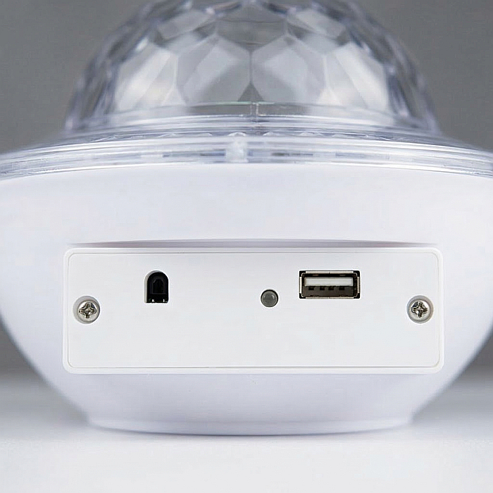 Glob Disco cu LED RGB Bluetooth și MP3 Player – Proiector Lumini UFO Crystal Magic Ball, Difuzoare Integrate, Telecomandă și Slot USB, Efecte Sincronizate cu Muzica [2]