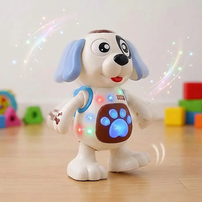 Cățel Dansator Interactiv cu Efecte Luminoase și Sunete – Jucărie Educativă pentru Copii peste 3 Ani, Funcție de Dans și Mișcare, Material Sigur și Durabil, Alimentare pe Baterii AA [2]
