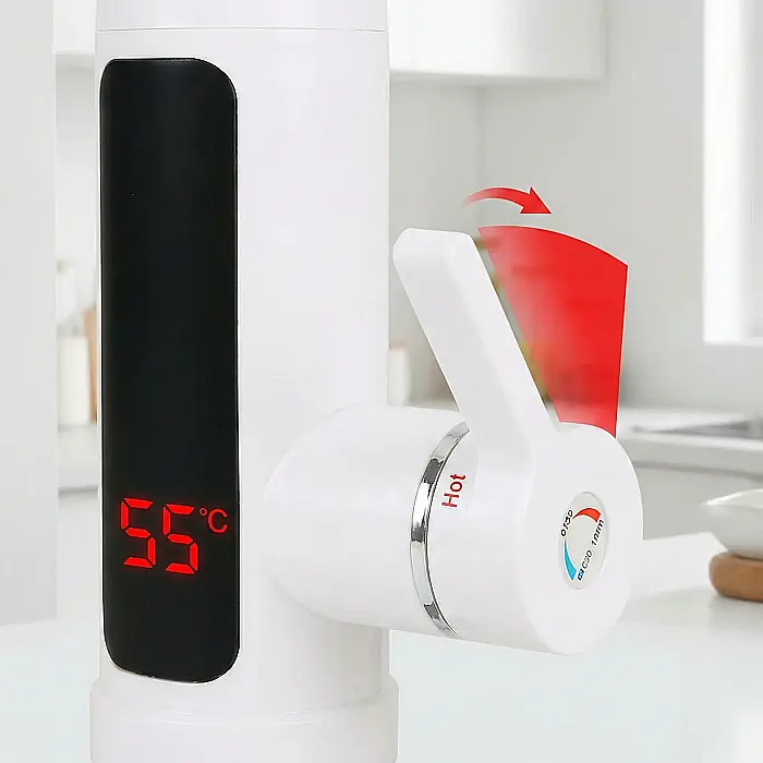 Robinet Electric Instant pentru Chiuvetă – Încălzire Rapidă a Apei, Afișaj LCD Temperatură, Montaj Simplu, Design Modern, 220V [2]