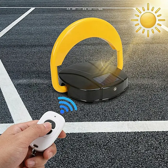 Blocator Parcare Automat Solar BPA-04 – Tip Barieră Rabatabilă cu Alarmă, Funcție Anti-Furt, Control de la Distanță, Cheie și Telecomandă, Acumulator 7.4V/5000mAh, Rezistență 2 Tone, Protecție IP67 [2]
