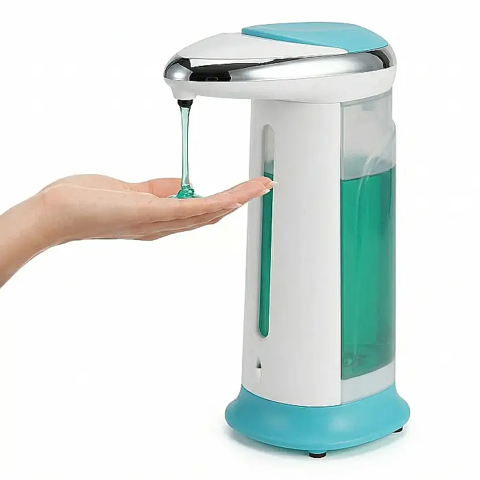 Dozator Automat Săpun Lichid cu Senzor de Mișcare Magic Soap, 250ml, Indicator LED și Semnal Sonor, Design Modern Transparent, Igienic și Reîncărcabil [4]