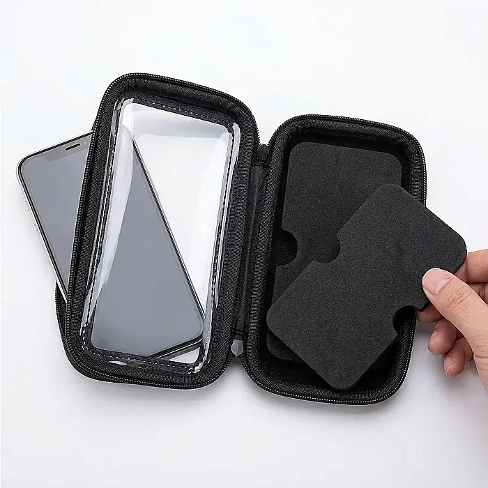 Suport Smartphone pentru Bicicletă Impermeabil – Compatibil până la 5.5 inch, Montare pe Ghidon, Husă cu Fermoar Dublu, Rotire 360°, Ideal pentru Bicicletă, Motocicletă și Scuter [2]