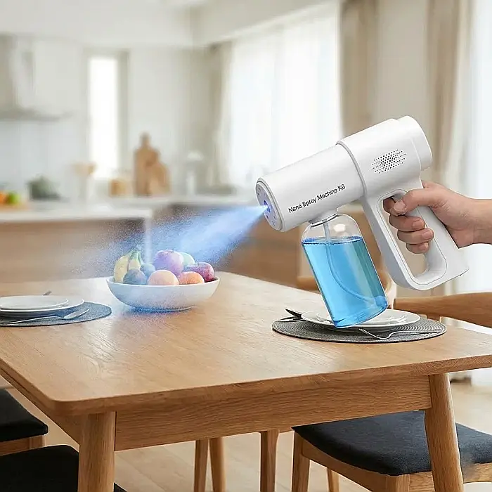 Atomizor Portabil cu Ceață Fină – Pulverizator Electric Reîncărcabil USB, Rezervor 350 ml, Duză Reglabilă, Tehnologie Nano Atomizare și Operare Tactilă: Igienizare Rapidă și Curățare Profesională, Ori [4]