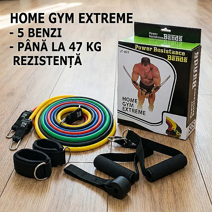 Set 5 Corzi Elastice Fitness: Antrenament Complet, Tonifiere și Recuperare la Tine Acasă [4]