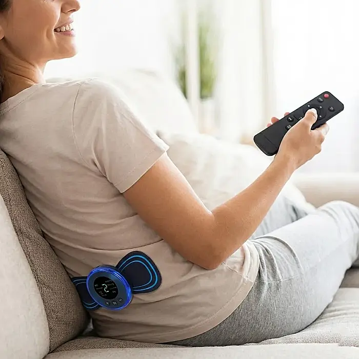 Mini Aparat de Masaj Electric Portabil – Electrostimulator pentru Relaxare și Tonifiere: Ameliorarea Durerilor de Gât, Spate și Genunchi, 8 Moduri de Masaj și Baterie Reîncărcabilă USB [4]