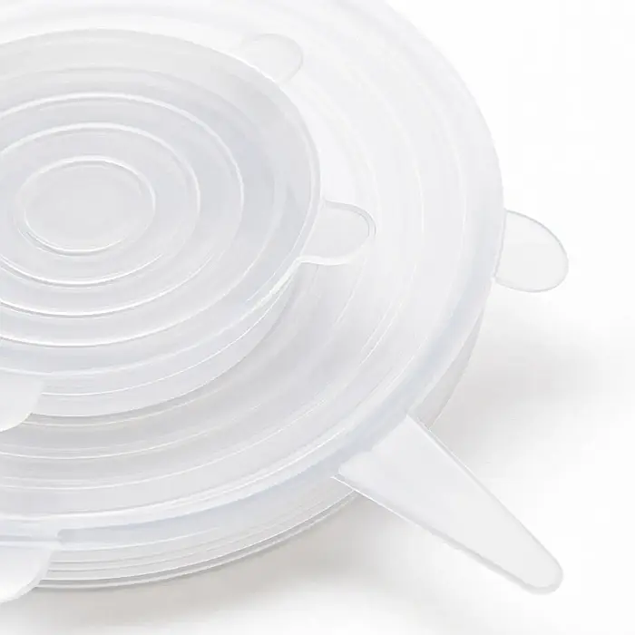Set 6 Capace Reutilizabile din Silicon Alimentar, Extensibile, pentru Borcane, Boluri și Recipiente [4]