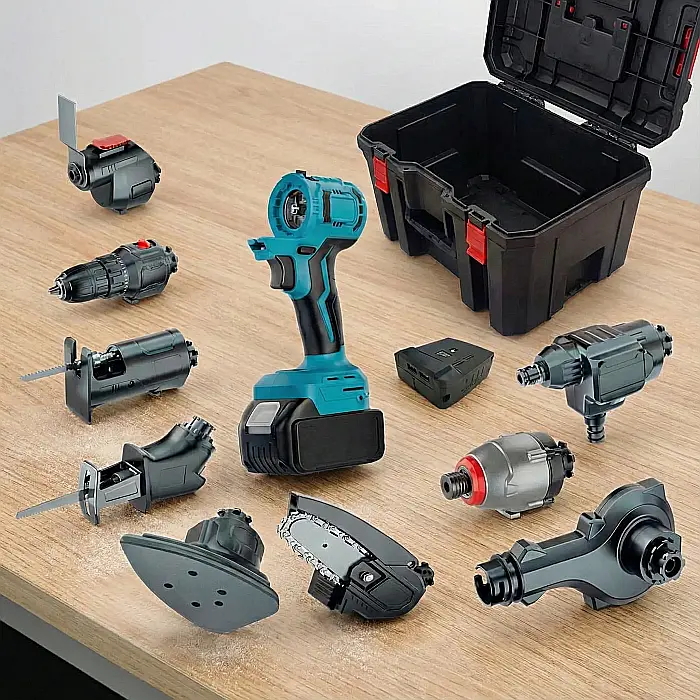 Set Multifuncțional de Unelte 21V: Putere și Versatilitate în Construcții și Grădinărit – 11 Unelte într-un Singur Kit [3]
