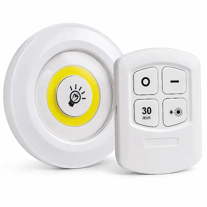 Set 3 Lămpi LED Portabile COB cu Telecomandă, 3W, pentru Dulapuri, Holuri, Garaje și Camping [4]