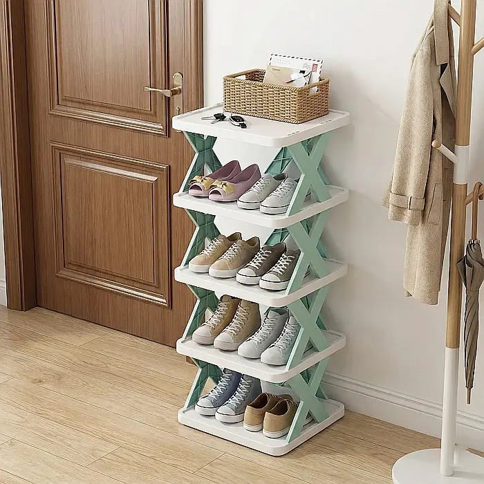 Organizator Modular pentru Pantofi cu 5 Polițe: Economisește Spațiu și Menține Ordinea în Orice Colț al Casei [2]