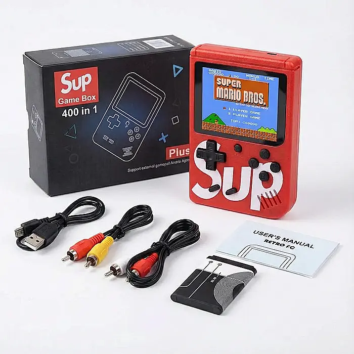 Consolă Portabilă Retro Pro Gamer SUP: 400 de Jocuri Clasice, Ecran Color TFT 3 inch și Conectare TV – Experiența Gaming-ului Legendă [4]