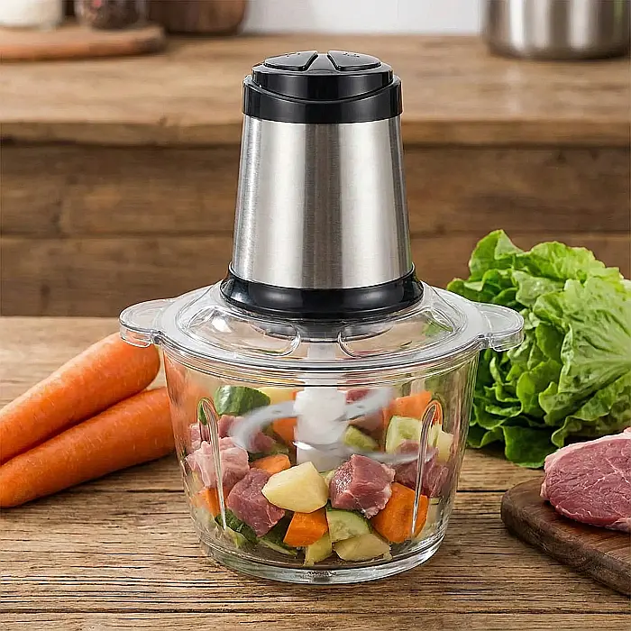 Tocător Universal Electric cu 4 Lame Inox: Putere, Rapiditate și Precizie Chirurgicală pentru Orice Ingredient [3]