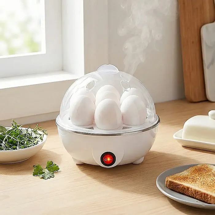 Fierbător Electric pentru Ouă Egg Poacher – 7 Compartimente, Funcție Rapidă și Ușor de Utilizat [2]
